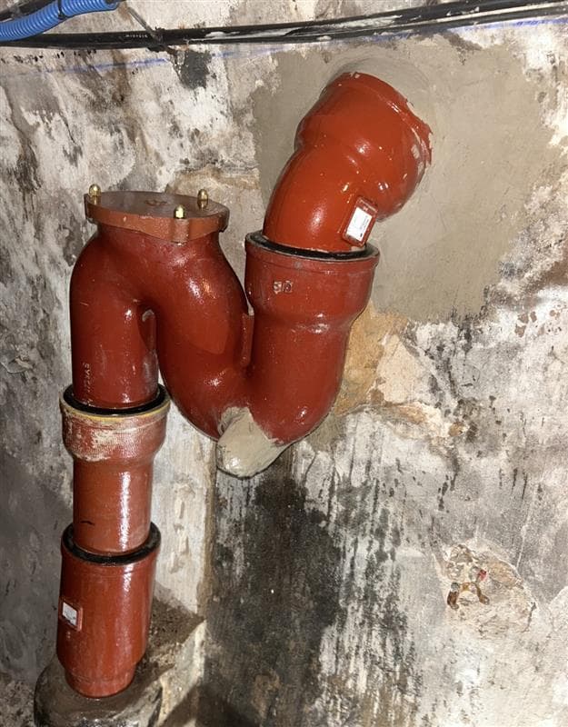 Installation tuyauterie fonte